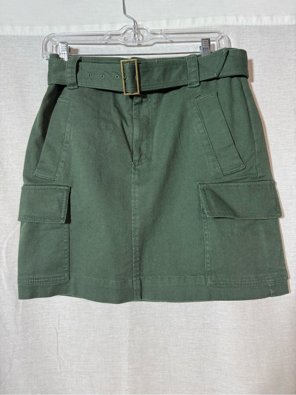 LOFT Olive Green Utility Skirt with Belt Detail Size 6